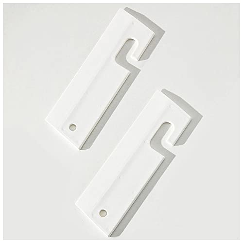 White Silicone Squeegee with Hanging Hole, Water Blade for Cleaning Kitchen Countertops Sink, Bathroom Shower Mirrors Glass, Car Windows Wiper Scraper, Flexible Waterblade Cleaner Tool, 2PCS