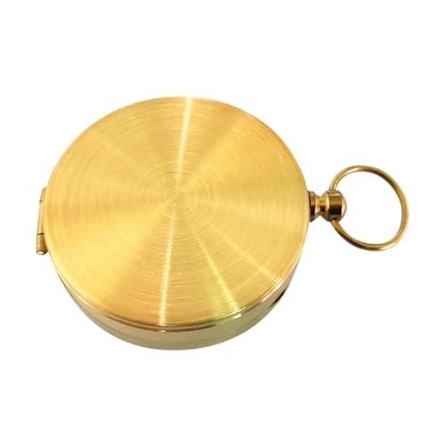 Brújula Vintage Pequeña de Cobre para Camping y Senderismo miniatura 1