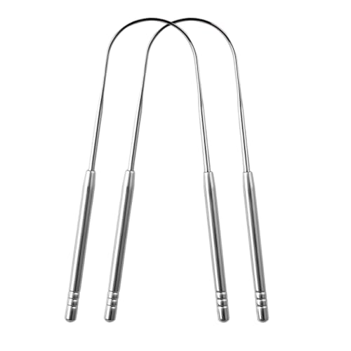 Ram® Tongue Scrappers 2 Pieces U Shaped Tongue Cleaners Stainless Steel Tongue Cleaner