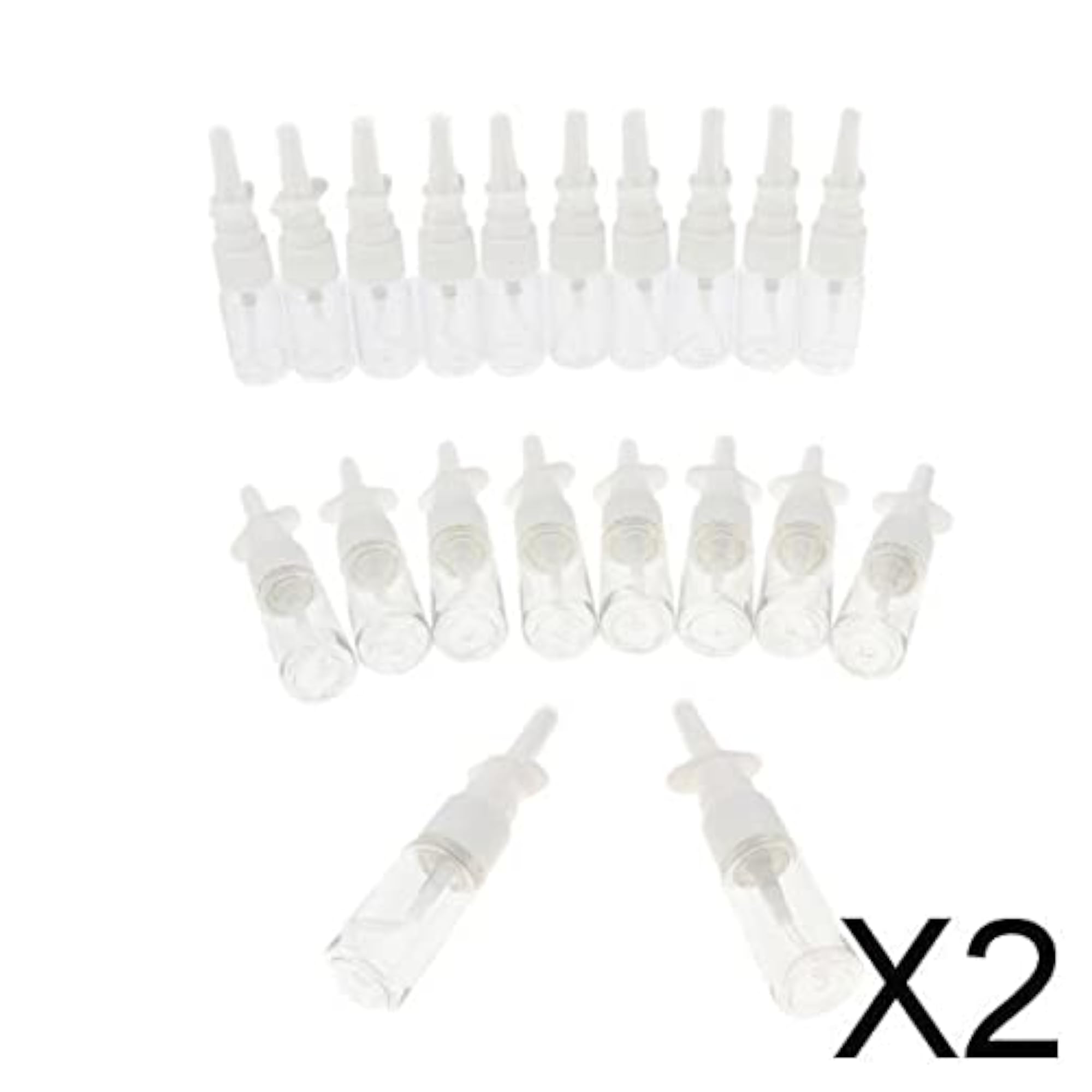 20 Pieces Empty Refillable Nasal Spray Bottles 10ml for Travel