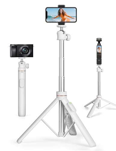 JOILCAN Tripod for iPhone & Camera, 64" Selfie Stick 360° Ball Head Remote