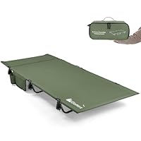 Gonex 31.5\" Extra Wide Camping Cot Supports 350lbs, Portable Ultralight Folding Cot Bed for Adults Travel, Beach, Home, Sleeping