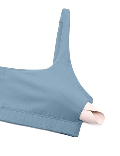 Image of CRZ YOGA Butterluxe Square Neck Sports Bras | Light Support, Removable Pads, Yoga, Extremely Soft, Low Coverage, Adjustable Spaghetti Straps, for Women