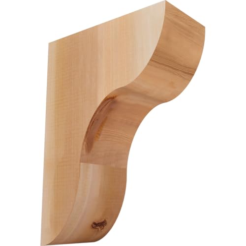 Ekena Millwork COR06X12X16CAR00SWR 5 1/2"W x 12"D x 16"H Carmel Smooth Corbel, Western Red Cedar