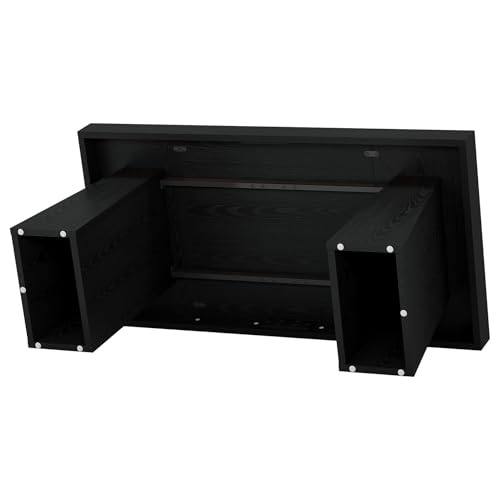 Image of Tribesigns 55-Inch Executive Desk, Thick Wood Office Computer Desk with Double Pedestal, Modern Minimalist Workstations Writing Table Conference Table Furniture for Home Office, Black