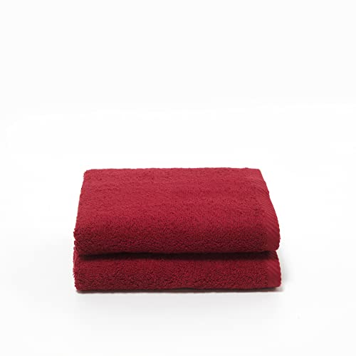 Top Towels - Toallas baño - Juego 2 Toallas Manos - 100% Algodon- 500g/m2 - Medida 100x50cms