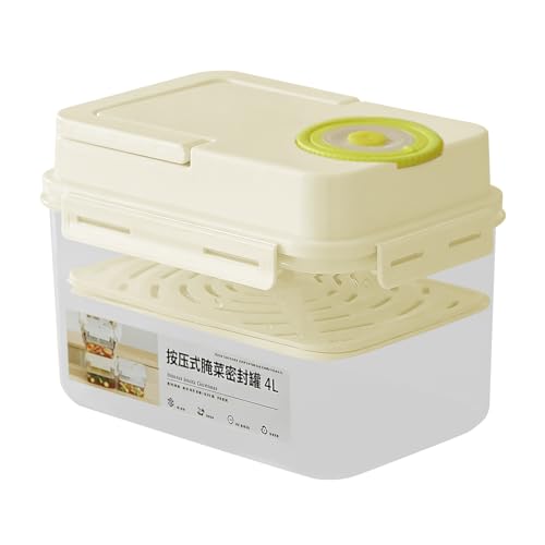 Generisch Recipiente para chucrut & | Tipo de presión 4 litros hermético coreano recipiente para guardar chucrut | para cocina, frigorífico, camping, picnic, despensa y cocina en casa