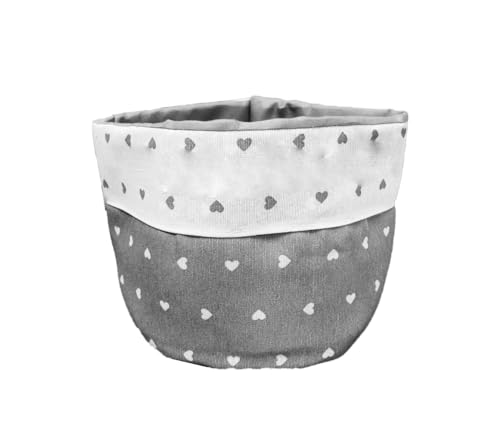 Russo Tessuti Centrotavola Contenitore Porta cialde Zucchero Caffe' Oggetti Cucina Cuori Lucy-Grigio