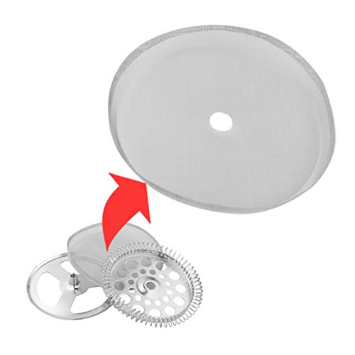 Filtro de prensa de café Walbest 3 peças de filtro de malha removível de aço inoxidável reutilizável