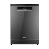 Haier I-Pro Shine Series 5 Freestanding Dishwasher, 16 Place Settings, Class B, Eco Inverter Motor, Maxi Tub, H-Spray Arm, Ultra Dry, Wi-Fi Connectivity, Graphite, 60x60x83.5 cm - XF 6B0M3PDA-80