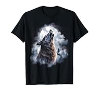 the wolves howling at the moon. If you like the wolf and wildlife. a illustration of wild animals. Lightweight, Classic fit, Double-needle sleeve and bottom hem