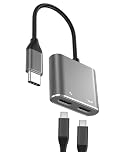 GCNWW USB C to AR Glasses Converter and Charging Adapter Play Adapter, Practical Aluminium Alloy USB-C Hub, PD 100W and 4K@60Hz for Switch, Steam Deck, ROG, Tablets and More