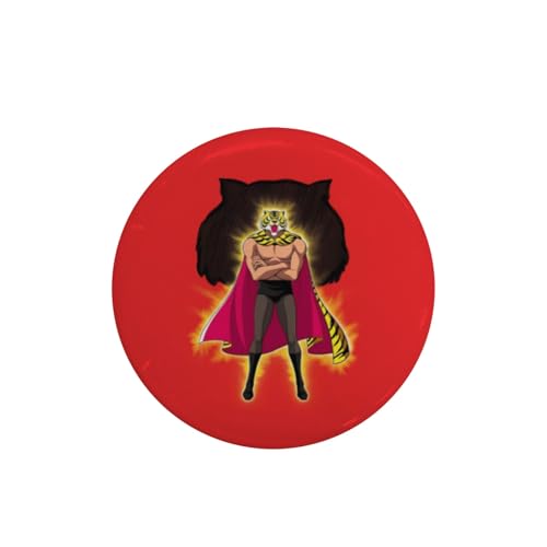 タイガー・マスク バッジ 円形 徽章 ピンバッジ 胸章 ブローチ おしゃれ 金属 ばね針式 おもちゃ雑貨 工芸品 安全ピン付き 着脱が簡単 軽量 かばん掛け バッグ飾 衣類アクセサ ジャケット用 扱いやすい 飾り 大人 子供用 人気 プレゼント 5個