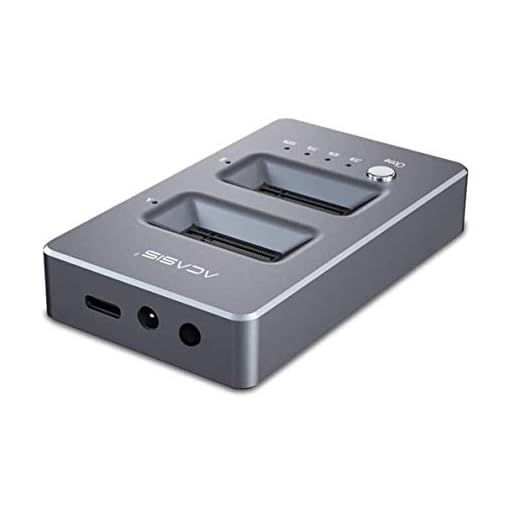 ACASIS typec USB 10G to NVME Dual-Bay NVME Docking Station for M2 SSD Key M, Support Offline Clone Duplicator and Auto Sleep Function