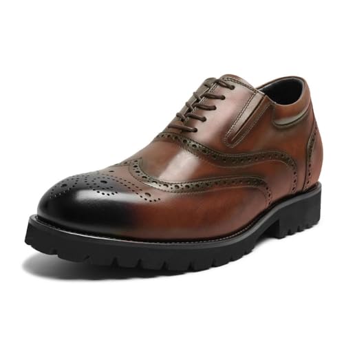 Image of CHAMARIPA Elevator Shoes for Men Brogue Oxford Dress Shoes