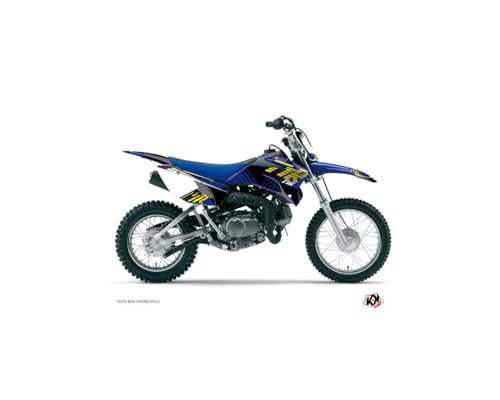 Kit déco moto cross Flow Yamaha TTR 90 jaune premium : graphisme haute définition durable