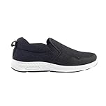 Dr Keller Mens Wide Fit Slip On Trainers Craig – Casual Comfort Shoes with Memory Foam Insole Lightweight Slip-On Sneakers Everyday Walking Footwear Black 9