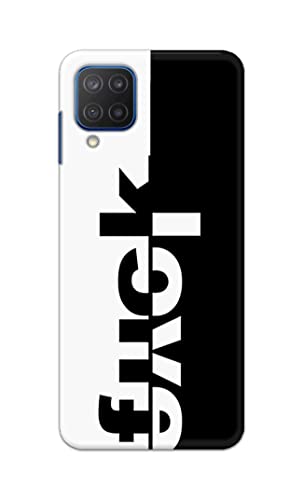 Image of PRINTFIDAA One Words Fukc Love Creative Art Innovative Wonderfull Printed Designer Hard Case for Samsung Galaxy A12 Back Cover -(e) RPM1003