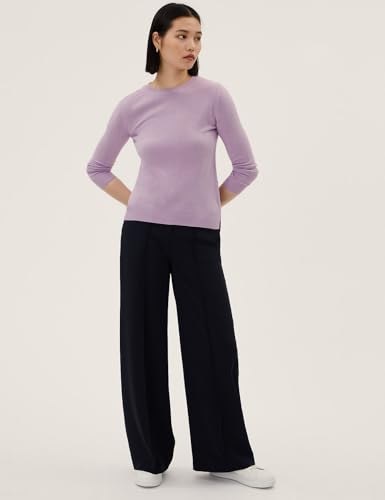 Image of Marks & Spencer Acrylic Women's Round Neck Sweater