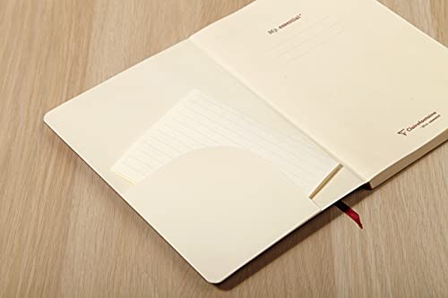 Clairefontaine 794464C Collection Age Bag Stitched MyEssential Elastic Notebook Blue, B5 19x25cm, 192 Numbered Lined Pages - Image 3