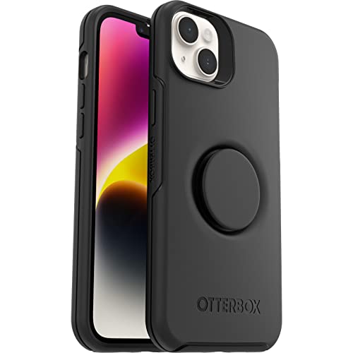 Coque iPhone 14 Plus noire OtterBox Otter Pop anti-chute protection antimicrobienne