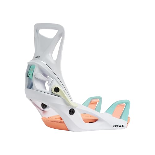 Burton Kids' Step On® Smalls Re:Flex Snowboard Bindings, White/Multi, Large