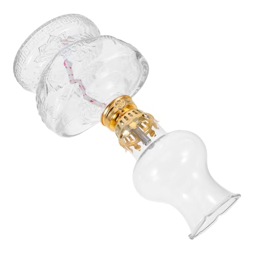 MUCKLILY Queroseno Retro de Vidrio Transparente Iluminación y Acogedora Vintage Decoración