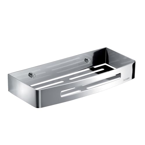 Gedy Nerva Rectangular Object Holder, Stainless Steel, Chrome, 30 x 12.8 x 4.5 cm