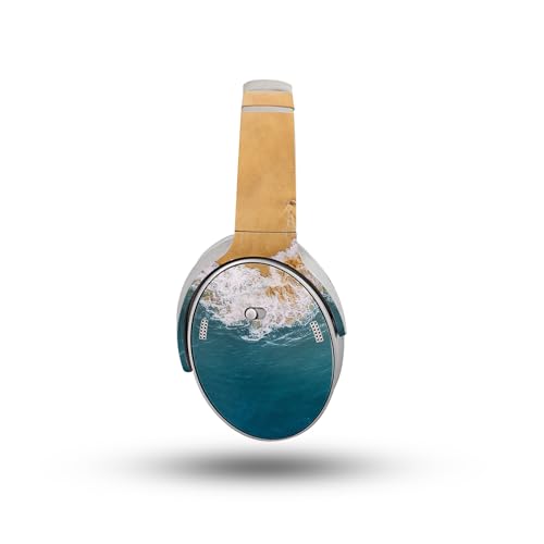 Image of Headphone Skin Compatible with Bose QuietComfort Headphones (2023) - Sea and Sand - Premium 3M Vinyl Protective Wrap Decal Cover - Easy to Apply | Crafted in The USA by MightySkins