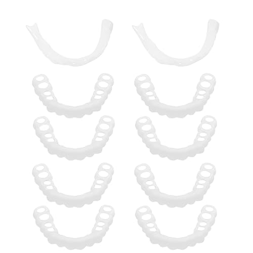 4 SET Carillas Dentales,Dientes Postizos Temporales, Hay Agujeros Dentaduras Postizas Instantáneas, Dentaduras Temporales, Postizos De Superior E Inferior Dientes(A)