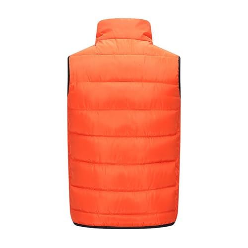 JEShifangjiusu Men's Outdoor Casual Puffer Vest Stand Collar Warm Sleeveless Down Jacket Classic Quilted Coat2
