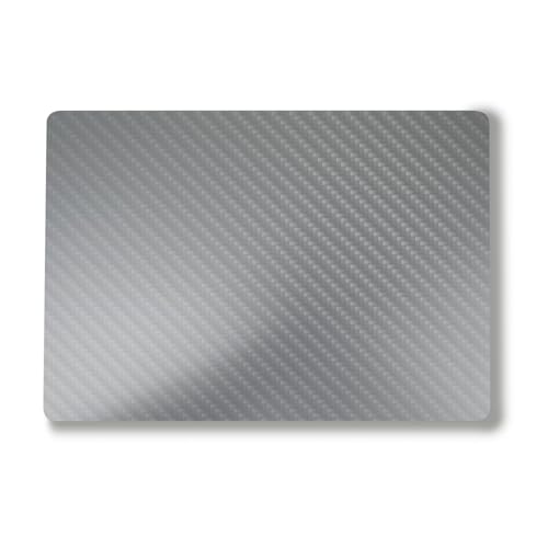Carbon Fiber Laptop Skin Compatible with Surface Laptop 7 15" (2024) - Solid Gray - Premium 3M Vinyl Protective Wrap Decal Cover - Easy to Apply | Crafted in The USA by MightySkins