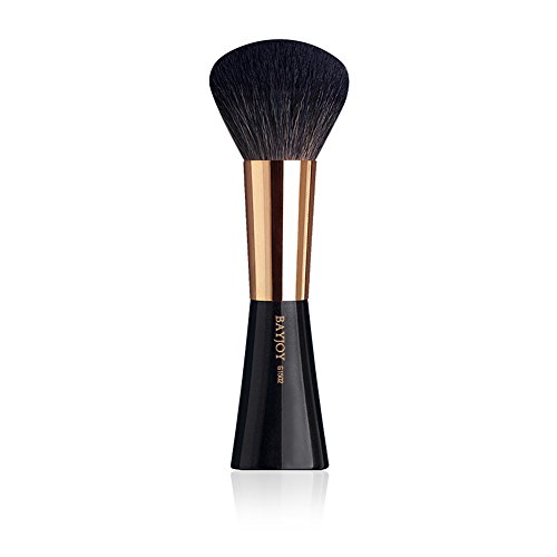 BAYJOY Large Powder Makeup Brush Soft Natural Hair Easy Blend Cosmetic Make Up Brushes for Kabuki Powder Foundation Contour-Perfect for Mineral, Blush, Compact, Loose or Setting Powder (Pro Series 1)