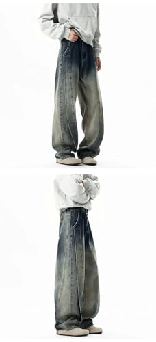 Men Trousers Baggy Jeans Men Straight Leg Pants4