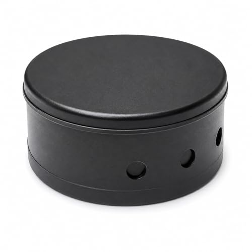Verteilerdose schwarz Ø 70 x 31 mm 2-teilig Kabelabdeckdose Baldachin mit Zugentlastung und Schrauben für Leuchtenanschlüsse
