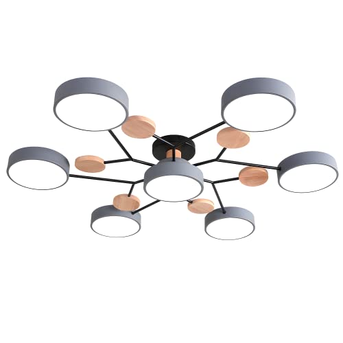 Plafonnier LED design en bois et acrylique créatif de haute qualité