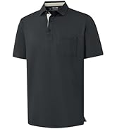 M MAELREG Golf Shirts for Men Dry Fit Performance Lightweight Heather Contrast Collar Mens Polo S...