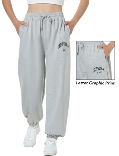 EXARUS 3 Pack Girls Sweatpants Joggers Sweat Pants Cute Baggy Tween Trendy Clothes Teen Preppy with Pockets3