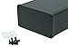 BOX3-1455N-BK Black Aluminum Box, for 3U Sized PCBs, with 11 Card Guide Slots, Box = 6.30 x 4.06 x 2.10 in