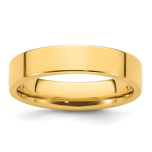 Wedding Band Ring Band 14K Yellow Gold Unisex Comfort Flat