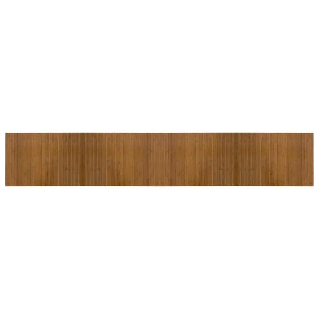 vidaXL Tapis rectangulaire Marron 70x400 cm Bambou