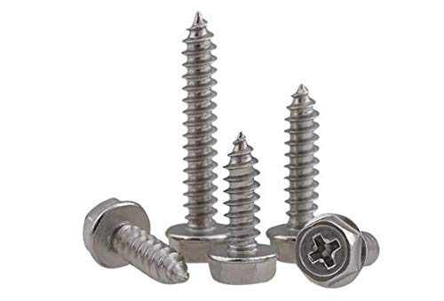 Generic 304 Stainless Steel Cross hex self Tapping Screw - (Size: M3X8mm(10pcs))