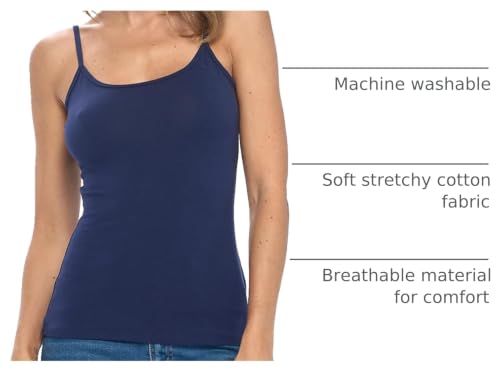 Image of Natural Uniforms Women's Camisole Tank Top-Breathable Cotton Stretch