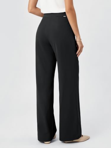 Image of ODODOS Women's Wide Leg Trousers, Ultra Soft odSTRATUM Tech High Waisted Casual Work Pants with Pockets, 27 inch / 29 inch / 31 inch Inseam