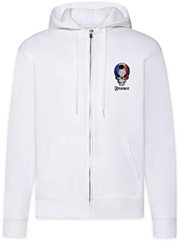 Sweat à Capuche France Skull Flag pour les Soirées Match de Football