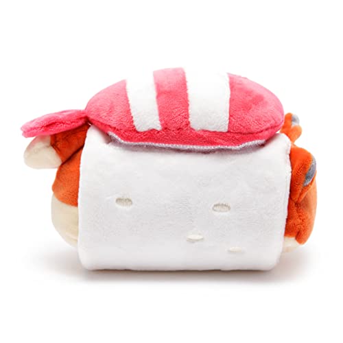 Anirollz Foxiroll Plush in Shrimp Sushi Outfitz – Kawaii Fox Stuffed Animal with Removable Costume – Cute 6” Squishy Plush Toy Gift for Girls & Kids