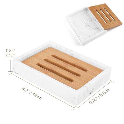 Luxspire LUX-FXZP-RESNSOAPDISH-0806F-WHT-FA Soap Dish Tray, Bathroom Soap Dish thumb #5