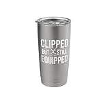 Clipped But Still Equipped Funny Vasectomy Recovery Stainless Steel Insulated Tumbler
