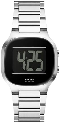 Skagen Men's Mellem Digital Silver Stainless Steel Watch (Model: SKW6948)