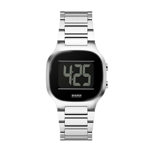Skagen Men's Mellem Digital Silver Stainless Steel Watch (Model: SKW6948)
